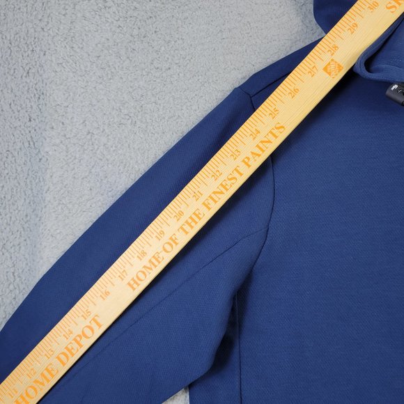 Lacoste 1/4 Zip Hoodie Men's Size S Drawstring Waist Pockets Hooded Blue - Picture 13 of 15